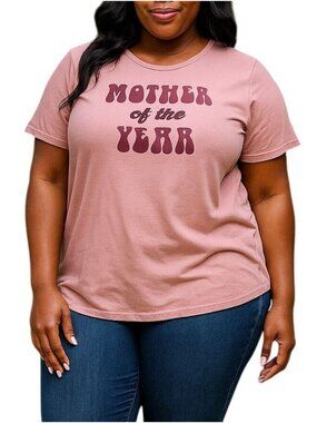 Way To Celebrate!  Size XL Top Mother's Day Womens Relaxed Fit Graphic T-Shirt